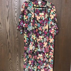 LuLaRoe Shirley floral medium layer black sheer